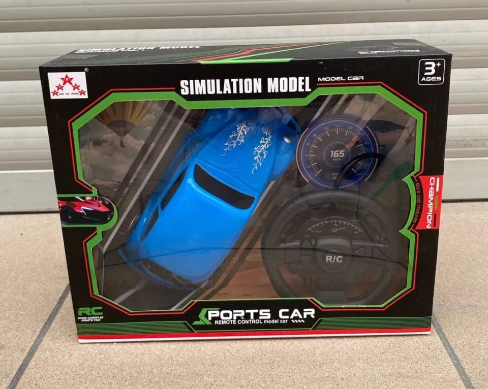 Samochód Sterowany Sports Car Niebieski z Kierownicą R/C