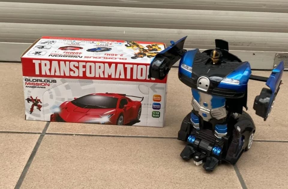 Samochód Robot 2in1 Transformation Skala 1:18 Niebieski