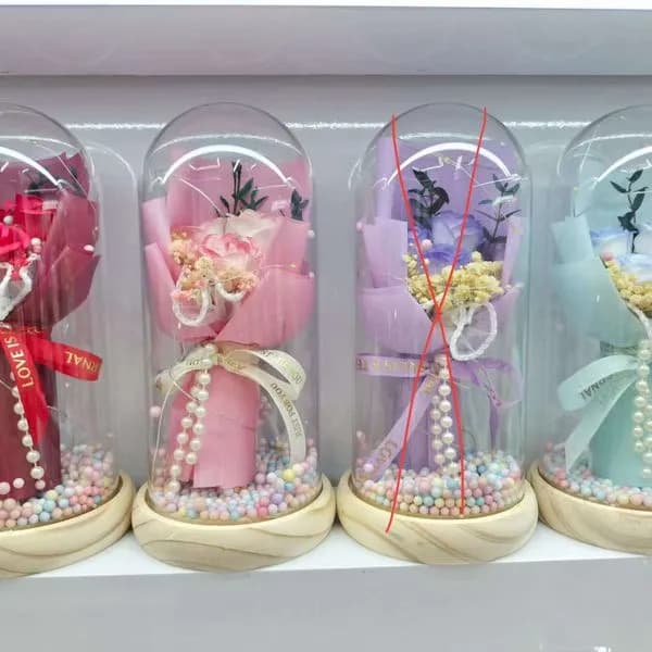 Pudełko Prezent Kwiaty LED