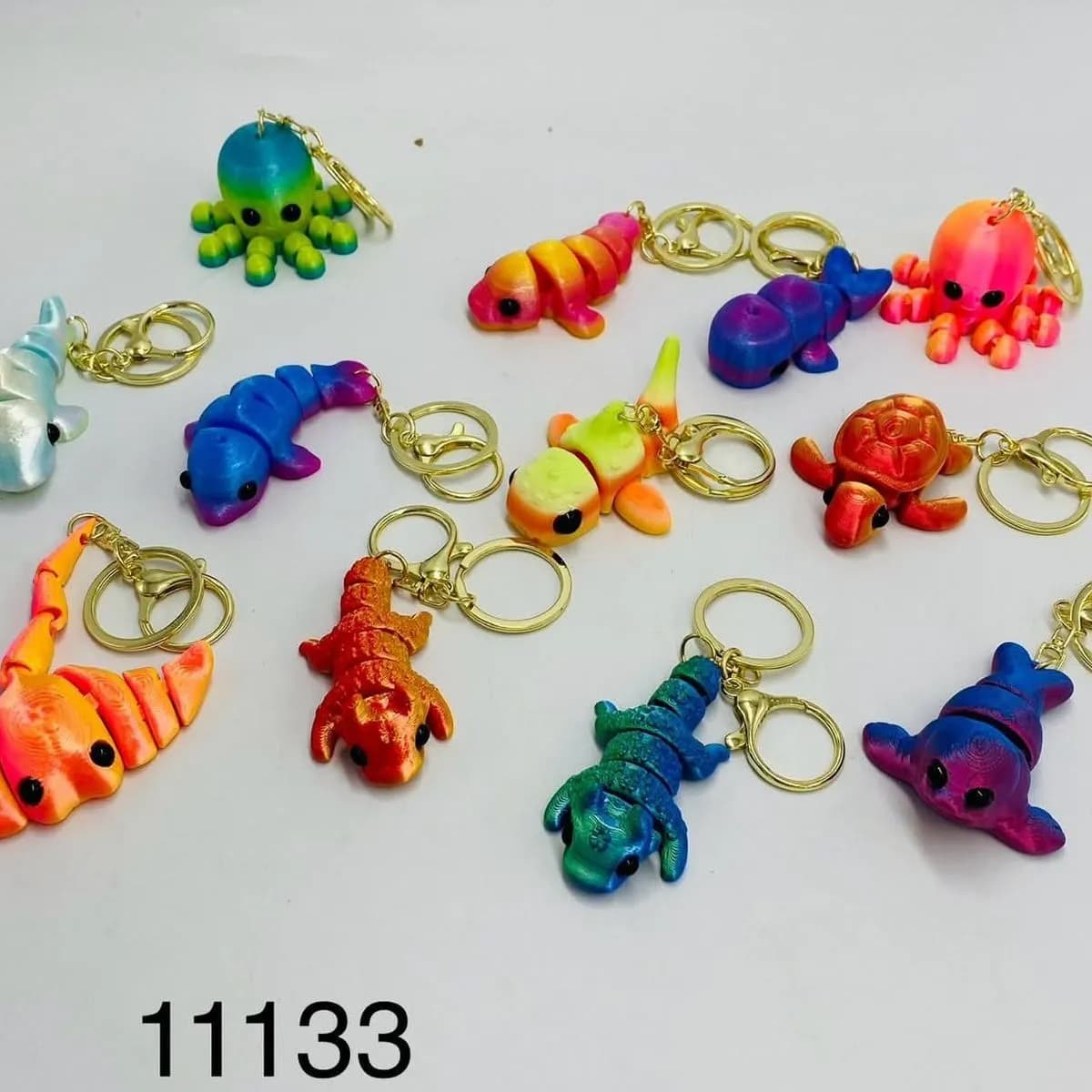 Breloki 3D Zwierzęta Morskie Animal Mix Kolory