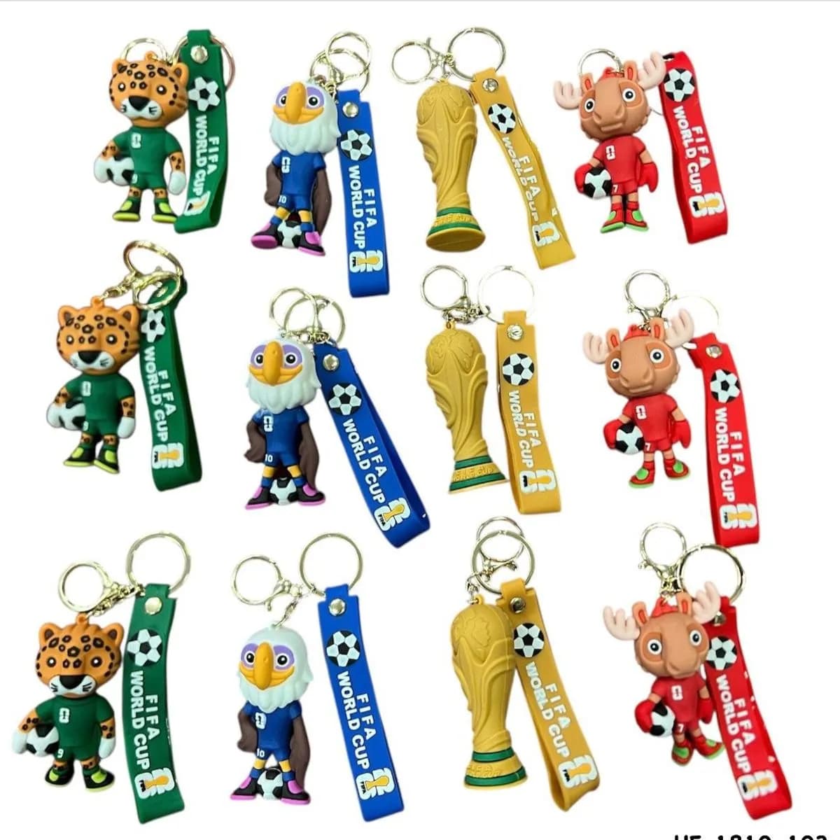 Breloki do Kluczy FIFA World Cup - Zestaw Wielokolorowy