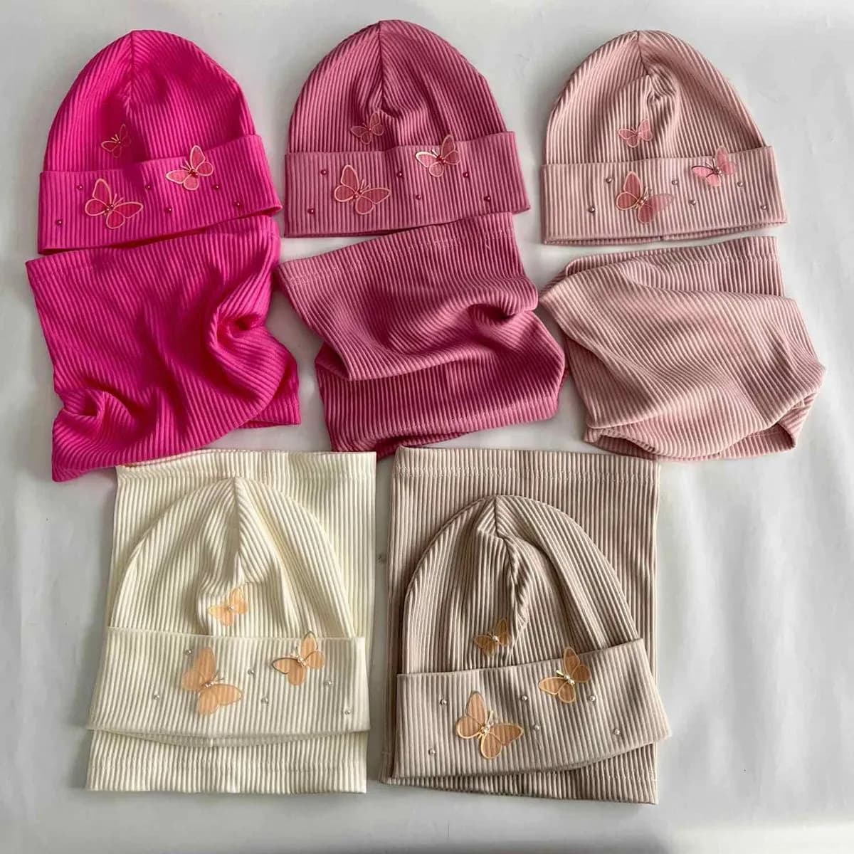 Komplet Czapki Komin dla Dzieci