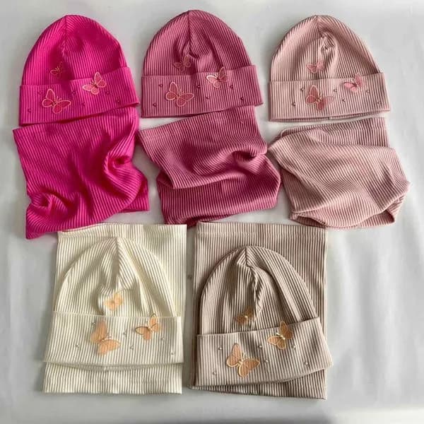 Komplet Czapki Komin dla Dzieci