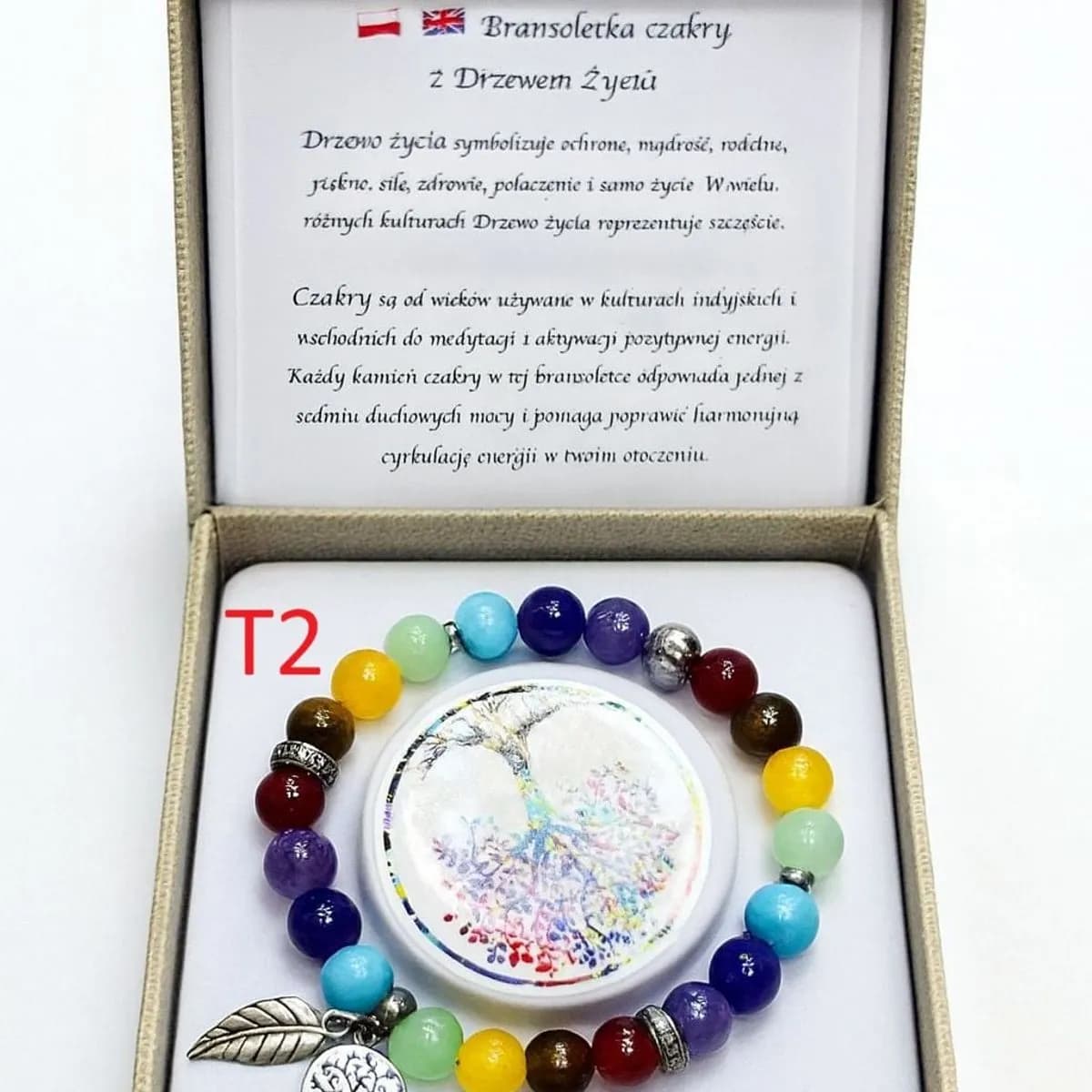 Bransoletka Czakr z Naturalnych Kamieni