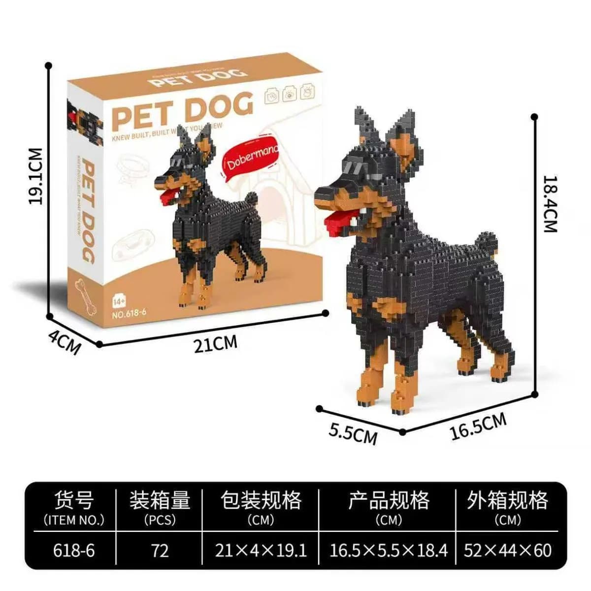 Klocki Nano Block Dobermann Pet Dog W100226-59