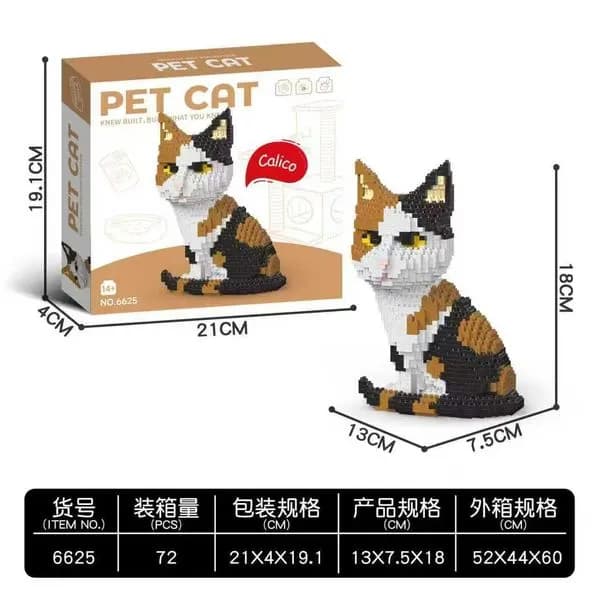 Zestaw klocków Nano Blocks Pet Cat Calico kot 21x19,1x13 cm