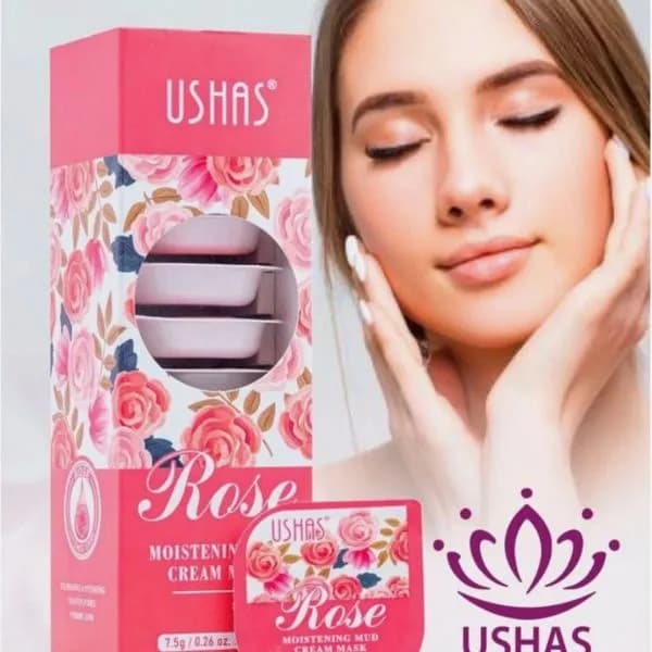 Ushas Rose Moisturizing Cream Maska 7.4g W310126-1