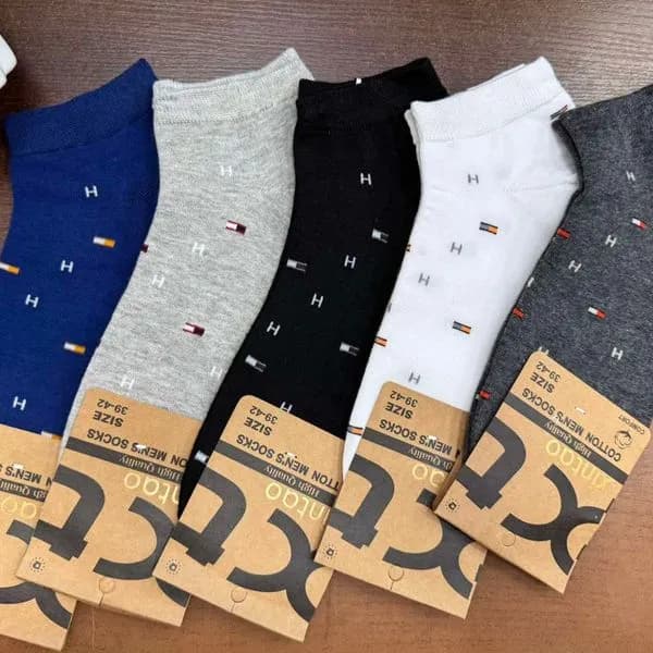 Skarpetki męskie 5-pack z wzorem H, rozmiar 42-46, SKU W60326-103