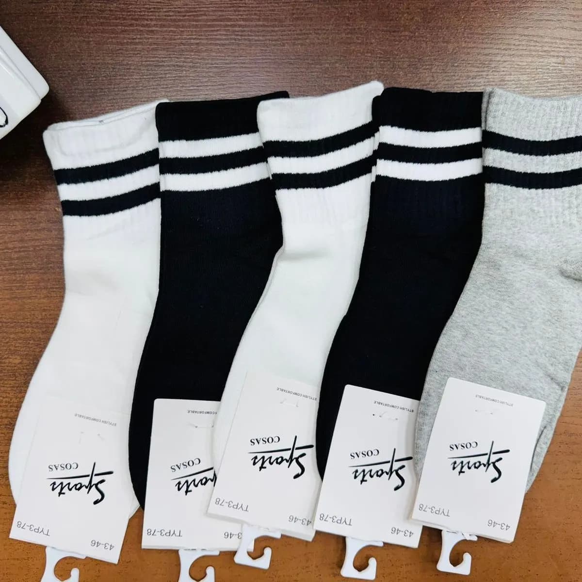 Skarpetki męskie sportowe W60326-129, 5 par