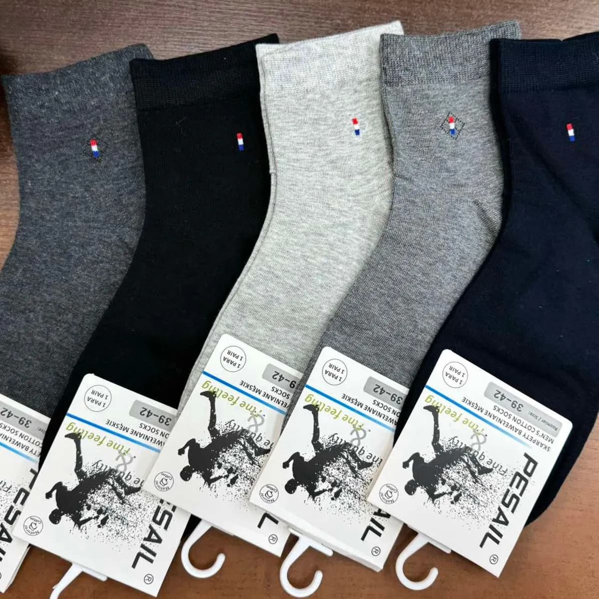 Skarpetki męskie PRESMAIL 5 par szary/czarny granatowy