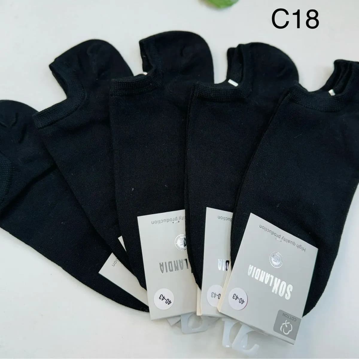 Skarpetki męskie czarne stopki model C18