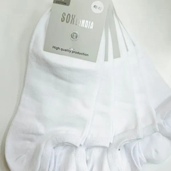 Skarpetki męskie SOKLANDIA rozmiar 40-47 białe 5 szt