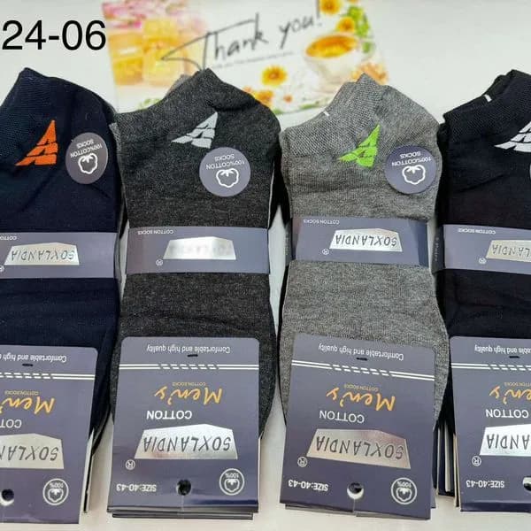 Skarpetki męskie bawełniane MN24-06, 4 pary