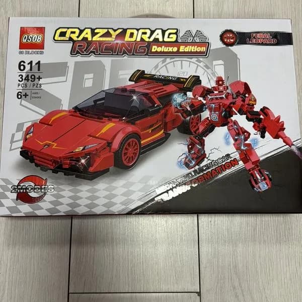Zabawki Klocki Crazy Drag 2in1 Auto Robot