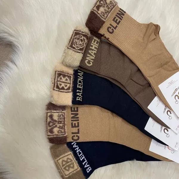 Skarpetki damskie z mankietem Balenciaga, 6 kolorów