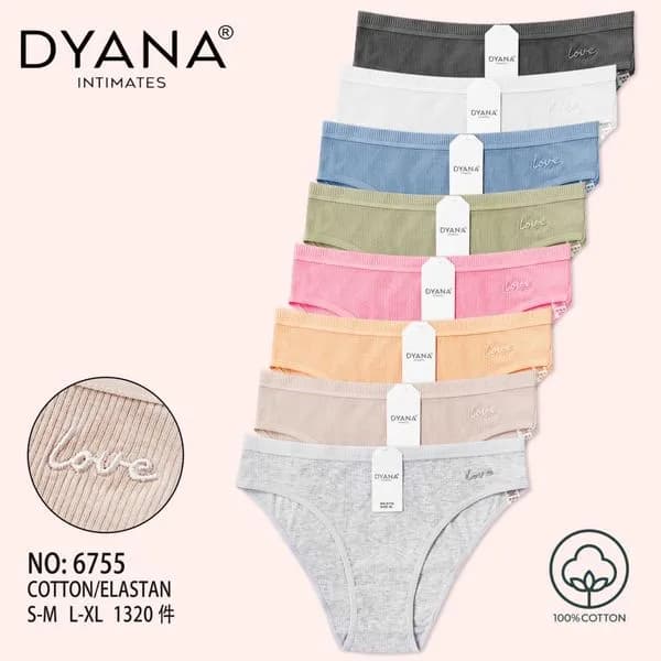 Majtki damskie Dyananana bawełna/elastan S-M/L 10 szt