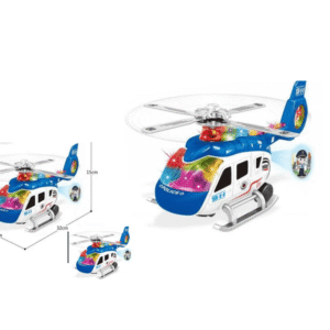 Battery Operated Police Helicopter Toy For Children 3