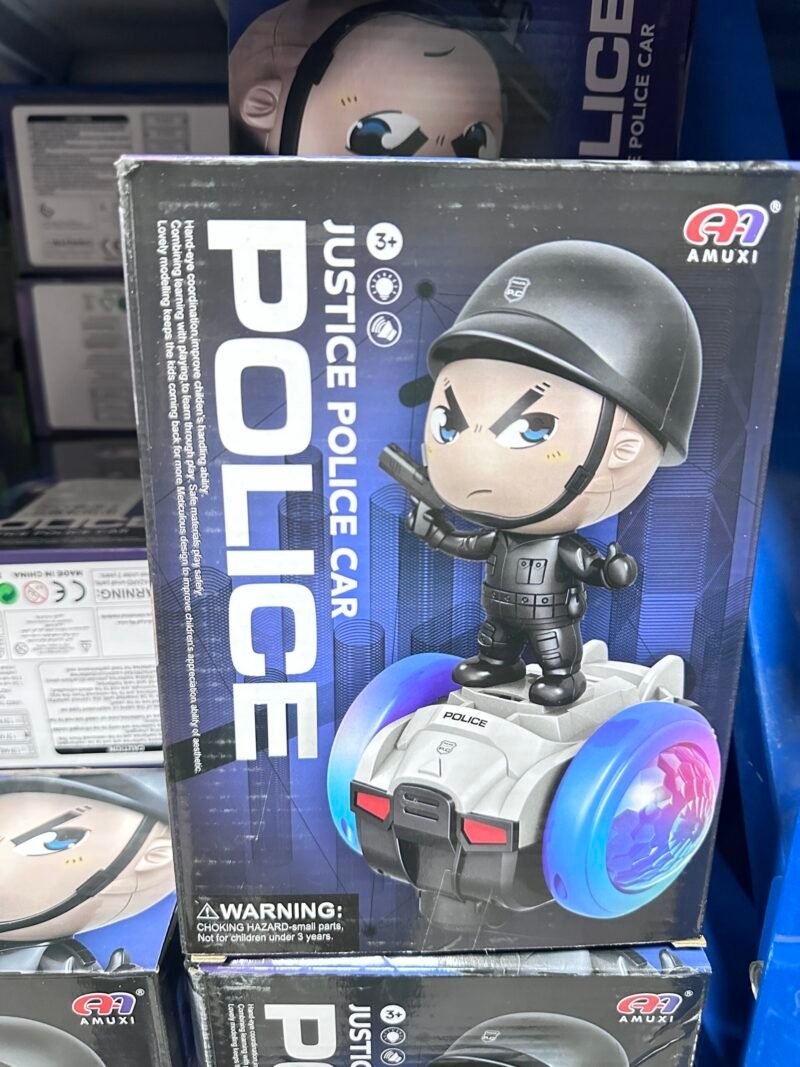 Interaktywna Figurka Policjanta na Pojazdu Justice Police Car AMUXI