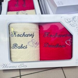 Ręczniki Babcia Dziądek Rozimar 70x140 2PCS