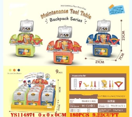 Mini Zabawki Maintenance Tool Table Backpack Series