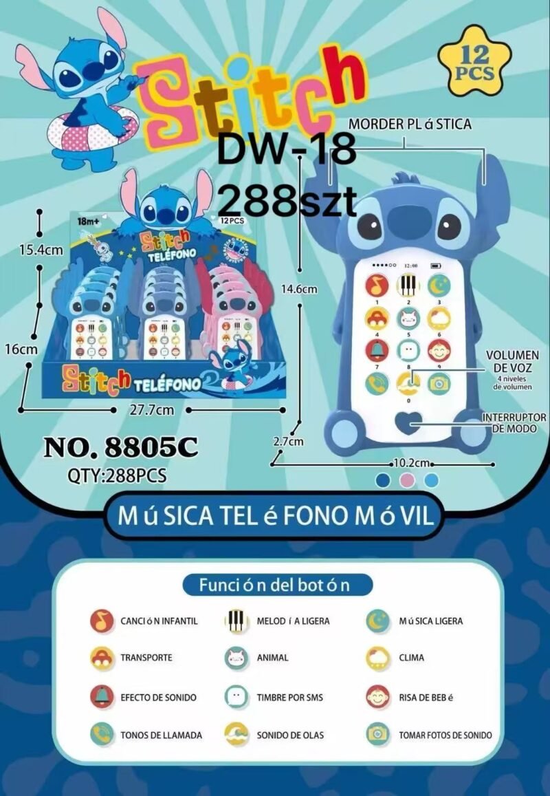 Zabawka Morder Plastica Stitch
