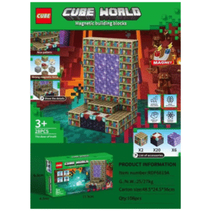 Zabawka Magnetic Builging Blocks Cube World 28PCS