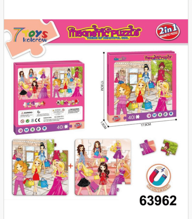 Zabawka Magnetic Puzzle Beautyful Girl