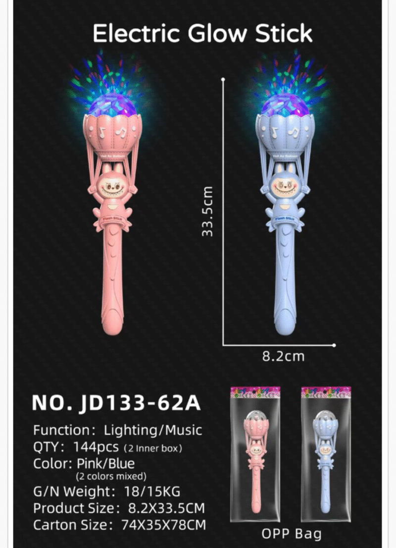 Light & Music Cartoon Magic Stick Labubu