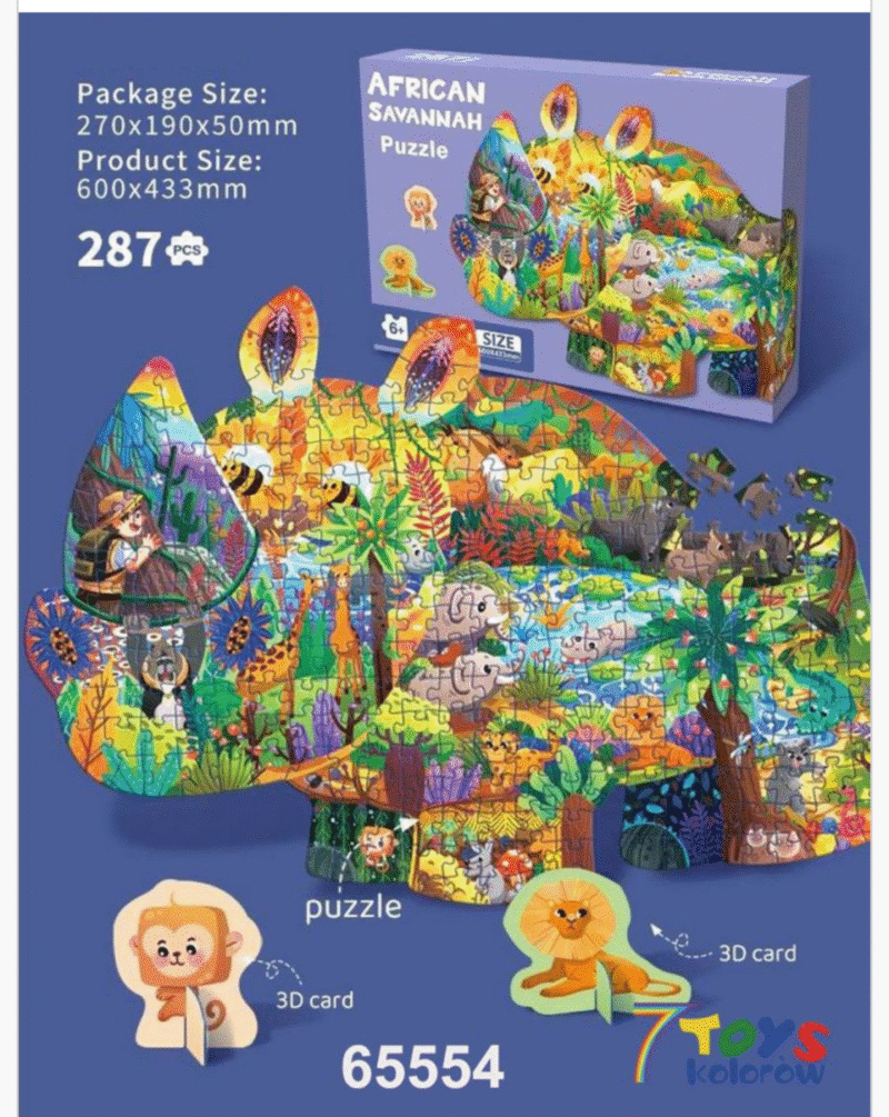 Zabawka African Savanah Puzzle 287PCS