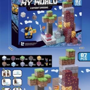 Klocki Minecraft Magnetyczny 87PCS