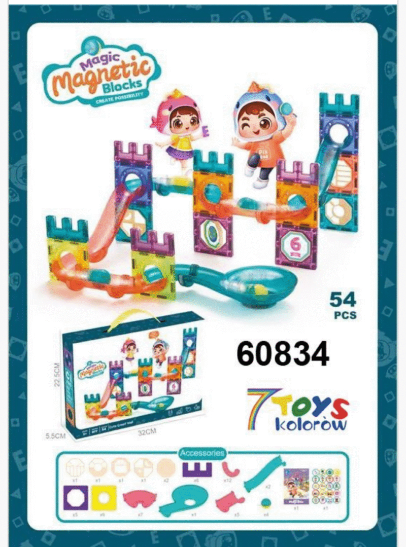 Magnetic Klocki 54PCS