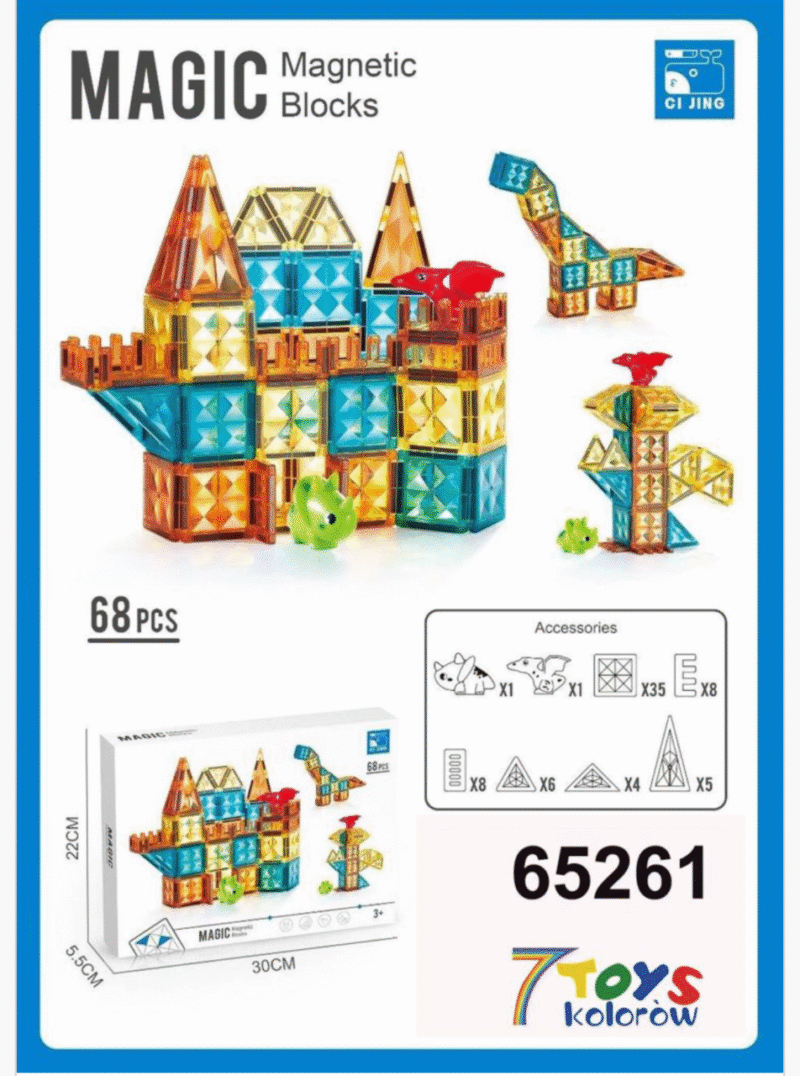 Magnetic Klocki 68PCS
