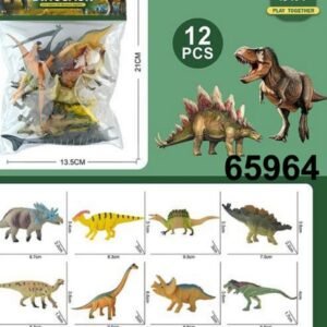 Zestaw Zabawkowy Dinosaur 12PCS