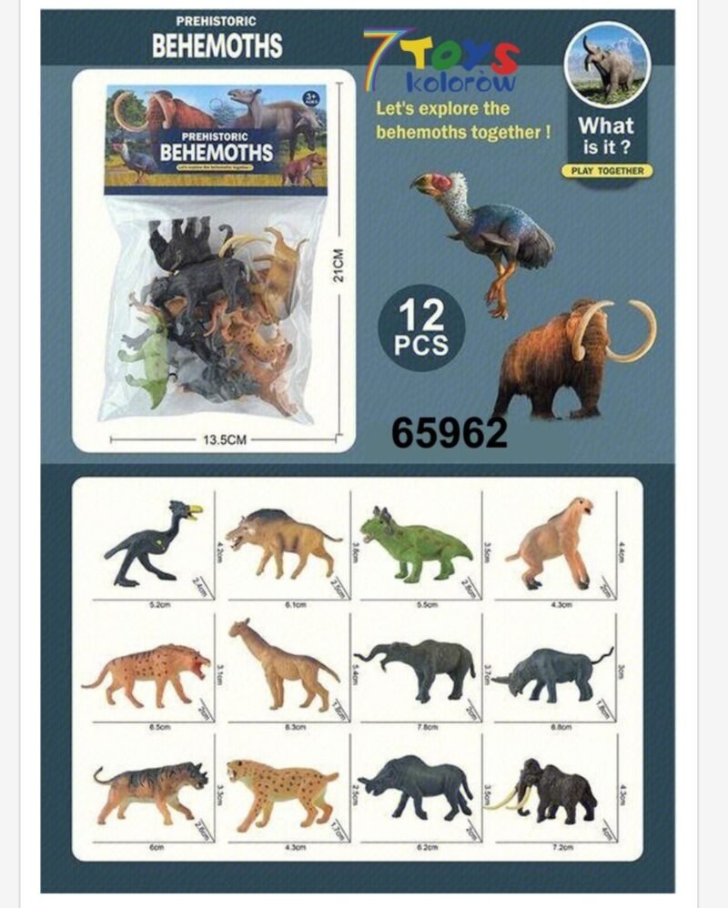 Zestaw Zabawkowy Zwierzat 12PCS