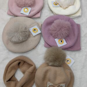 Komplet Czapki+Komin dla Dzieci 48-50