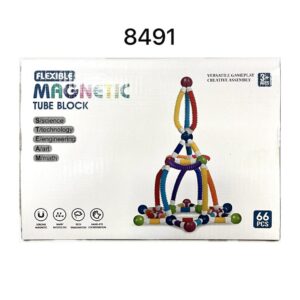 Zabawki Magnetic z Rurkamis 66PCS