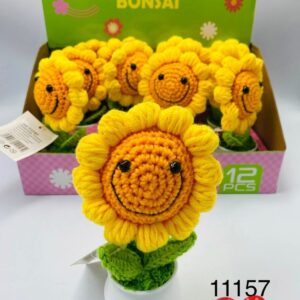 Zabawki Knitting Flower Bonsai